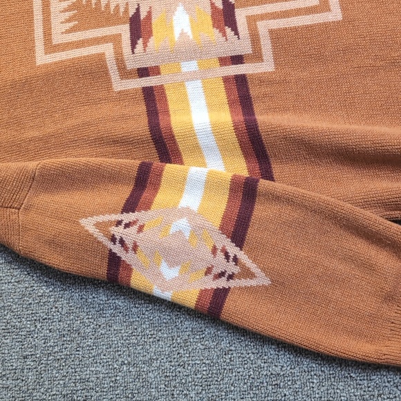 Pendleton Sierra Springs Aztec Southwest Cardigan Cotton Open Sweater Size Large - Picture 10 of 12